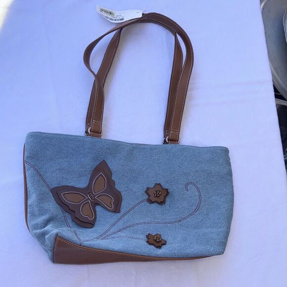 Charter Club Y2K denim BUTTERFLY SHOULDER BAG - Picture 3 of 14